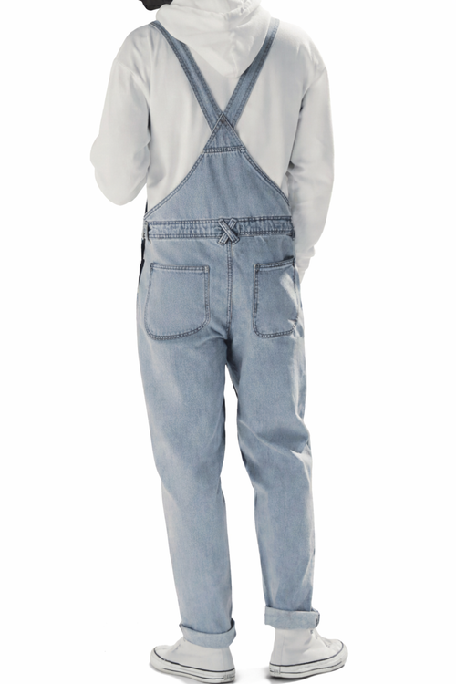 Salopette en Jean Bleu Ciel