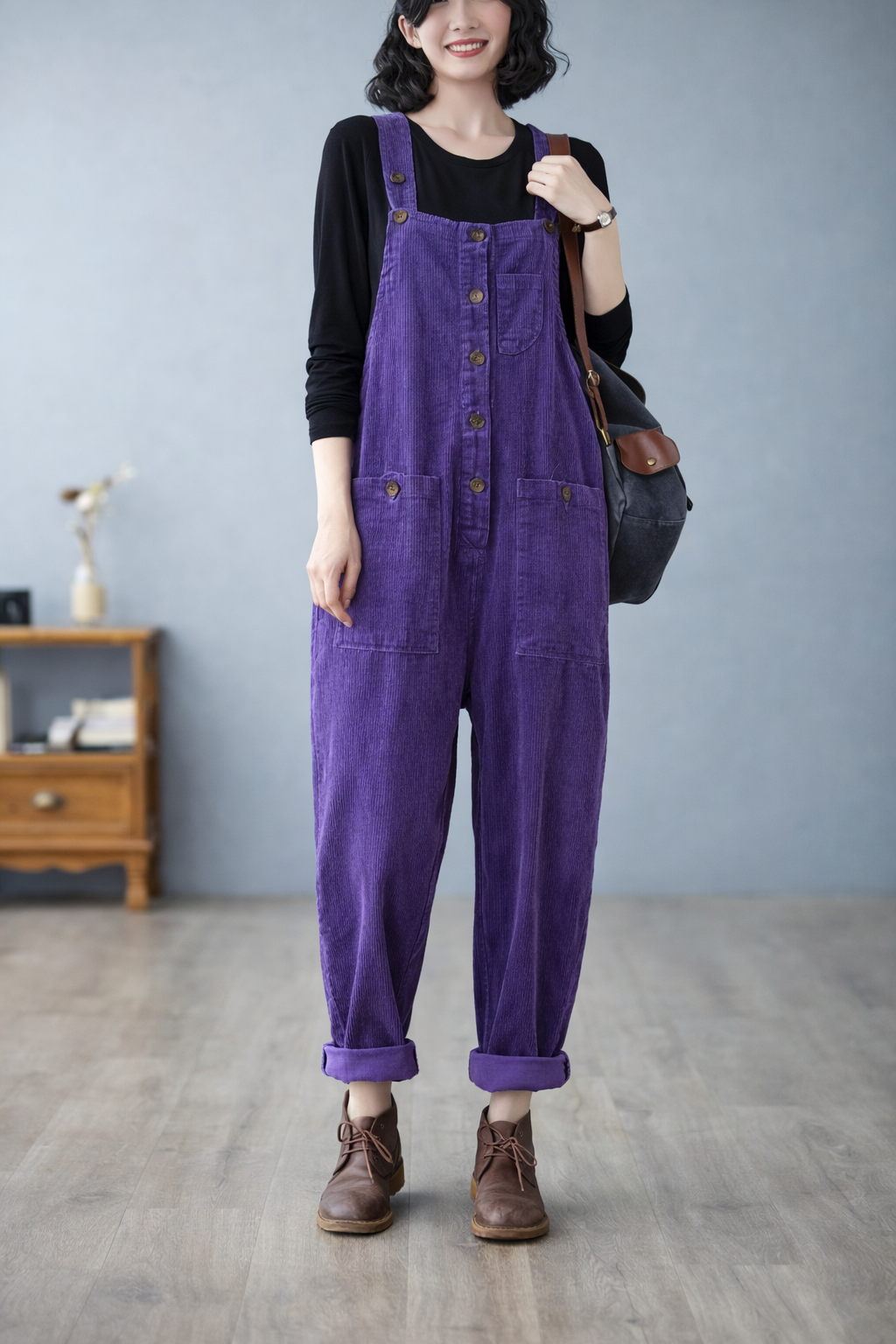 Salopette en Velours Vintage