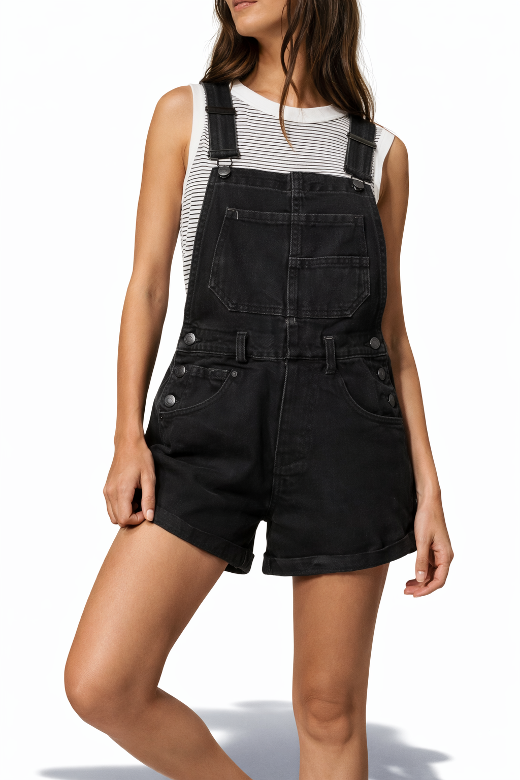 Salopette  Short en Jean Vintage