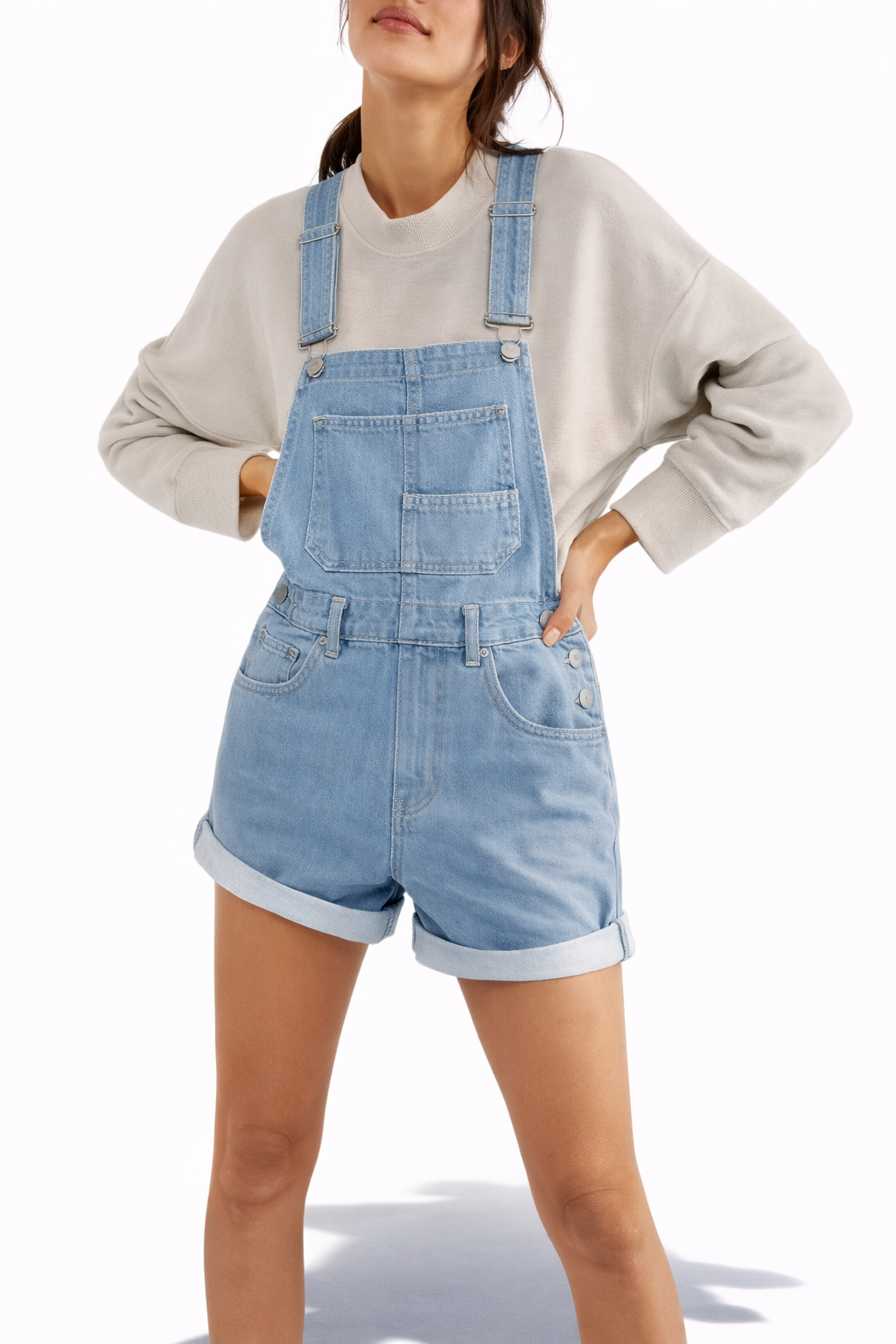 Salopette  Short en Jean Vintage