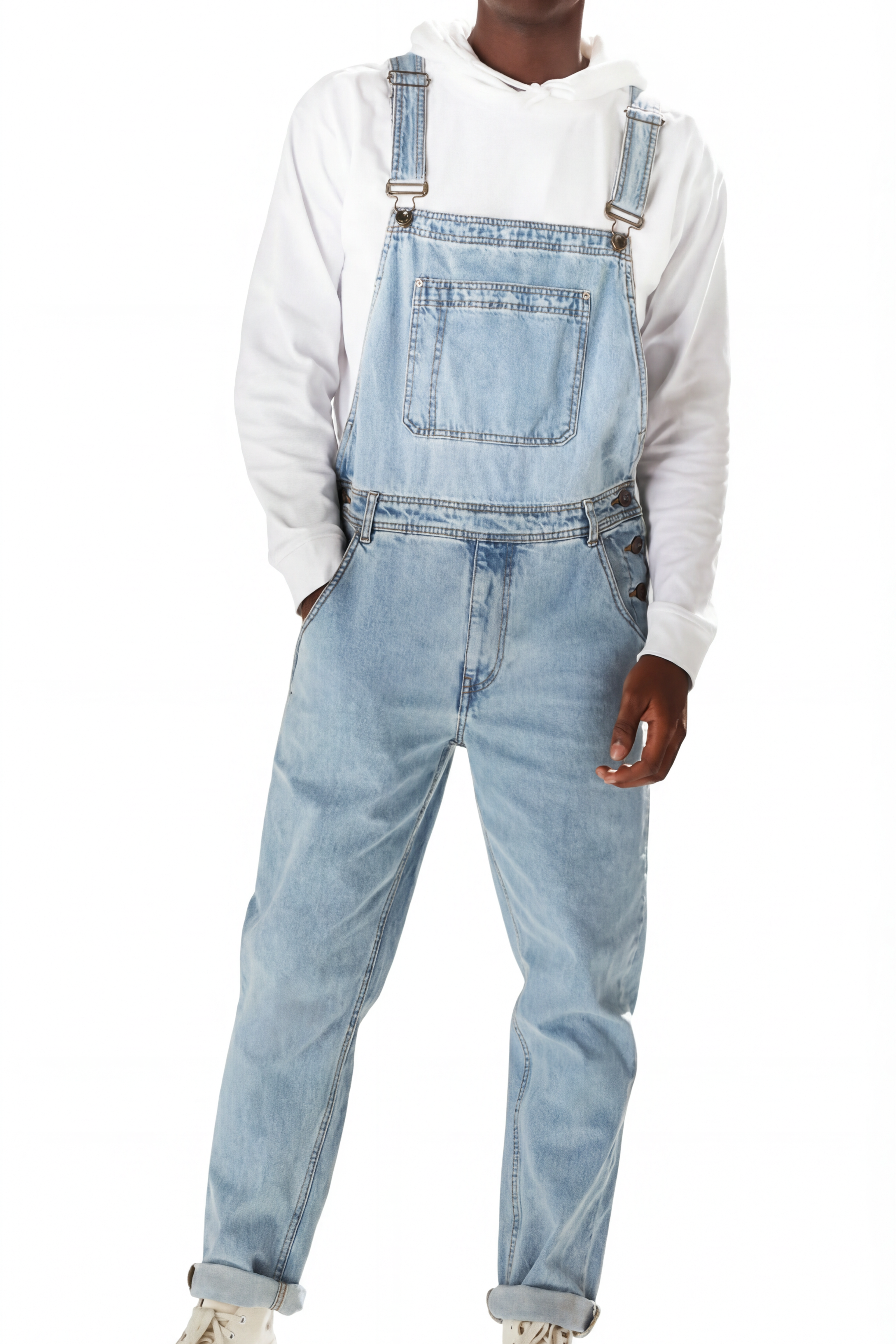 Salopette en Jean Bleu Ciel