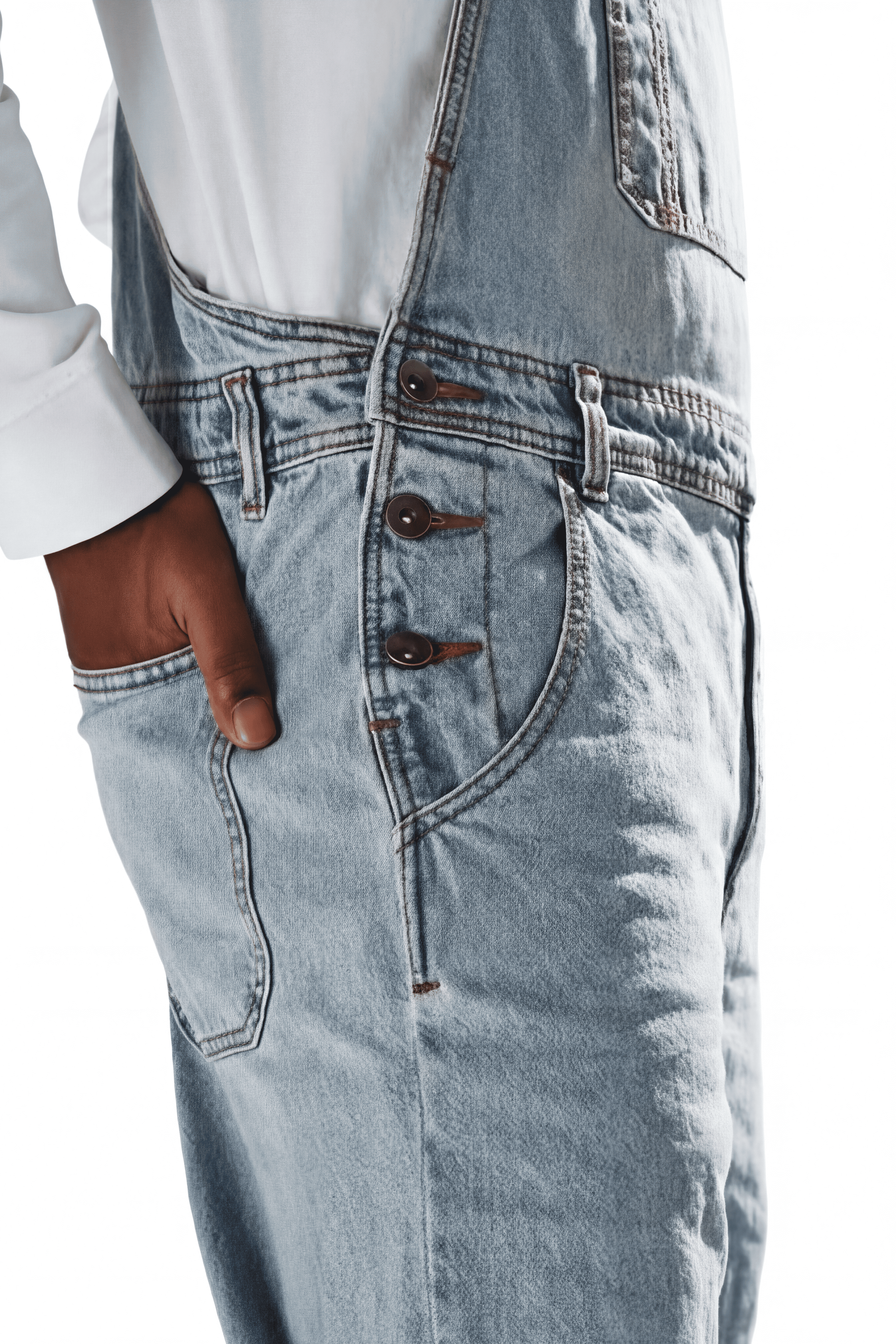 Salopette en Jean Bleu Ciel